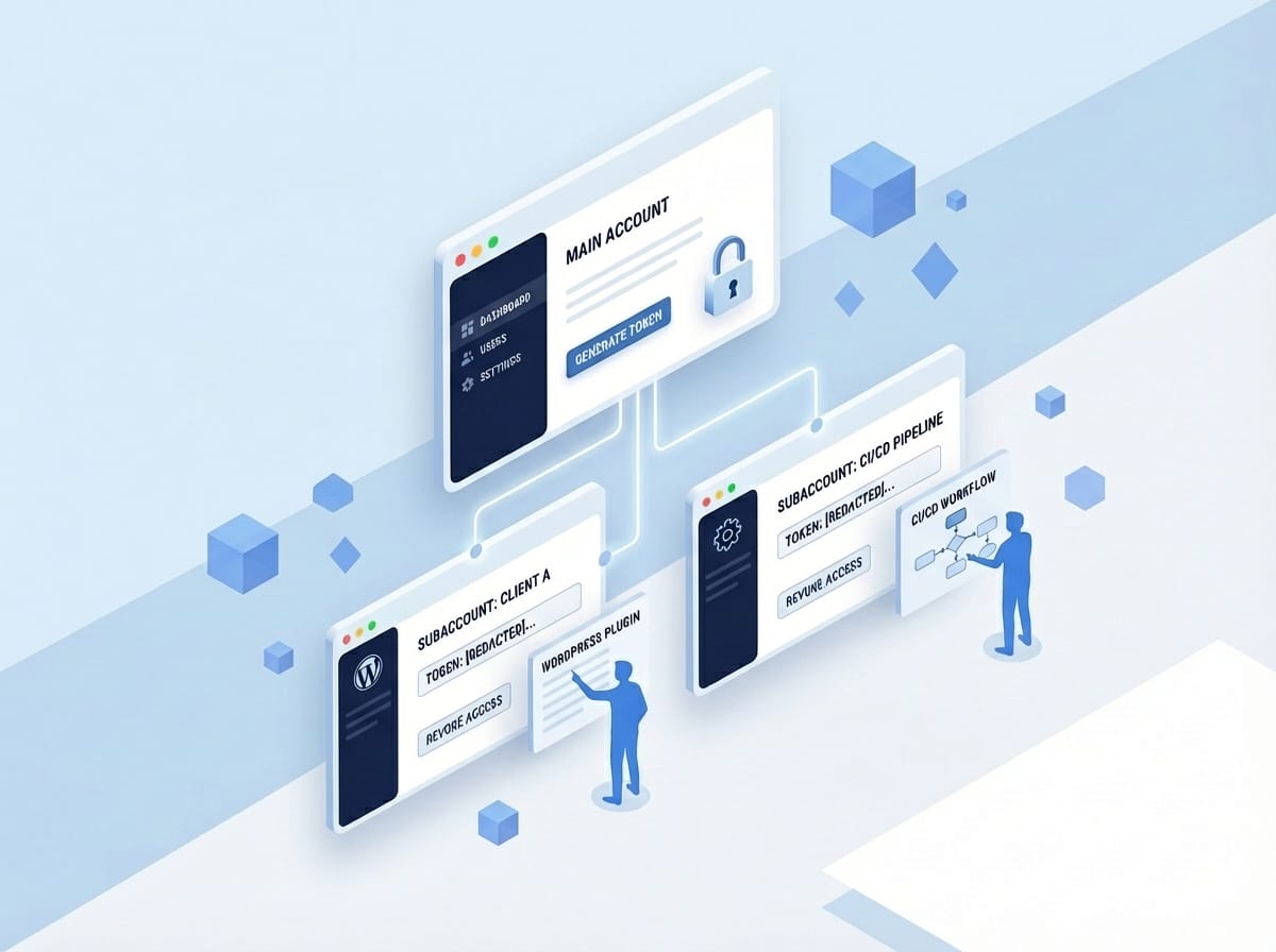 Software dashboard interface showing multiple windows with clean minimal design and no external text