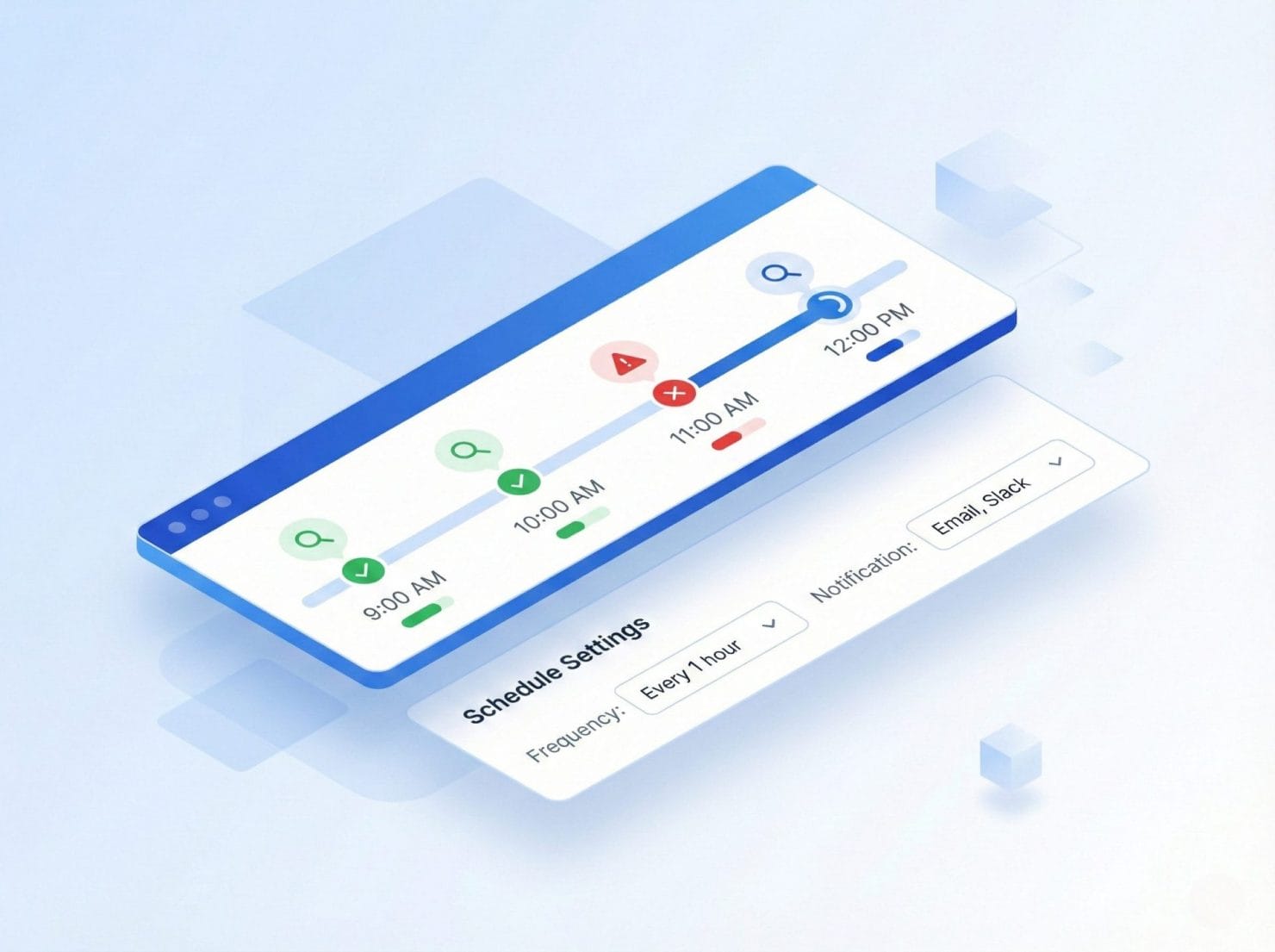 Run visual monitoring checks every day with alerts when something changes