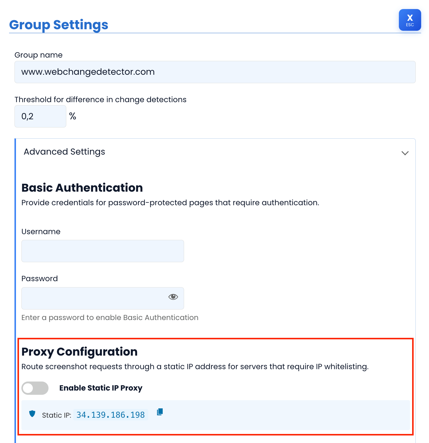 Enable Static Ip Proxy