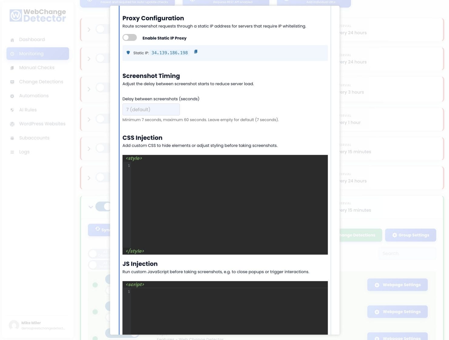 Webapp Advanced Group Settings