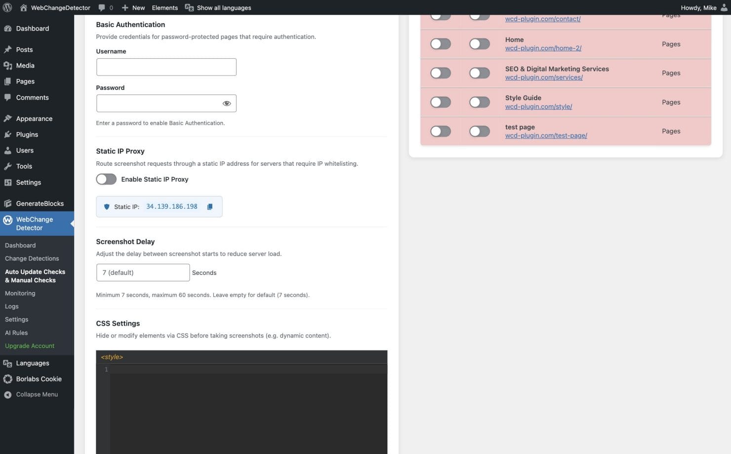Wp Plugin Advance Auto Update Check Settings